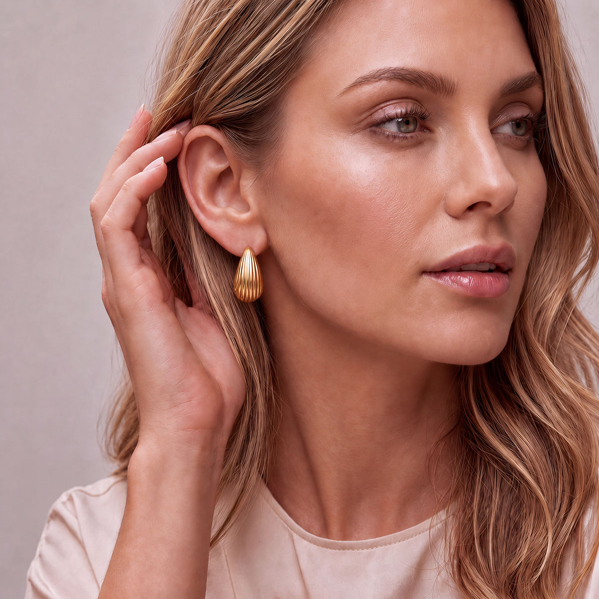 Liané | Fluted Drop Earrings
