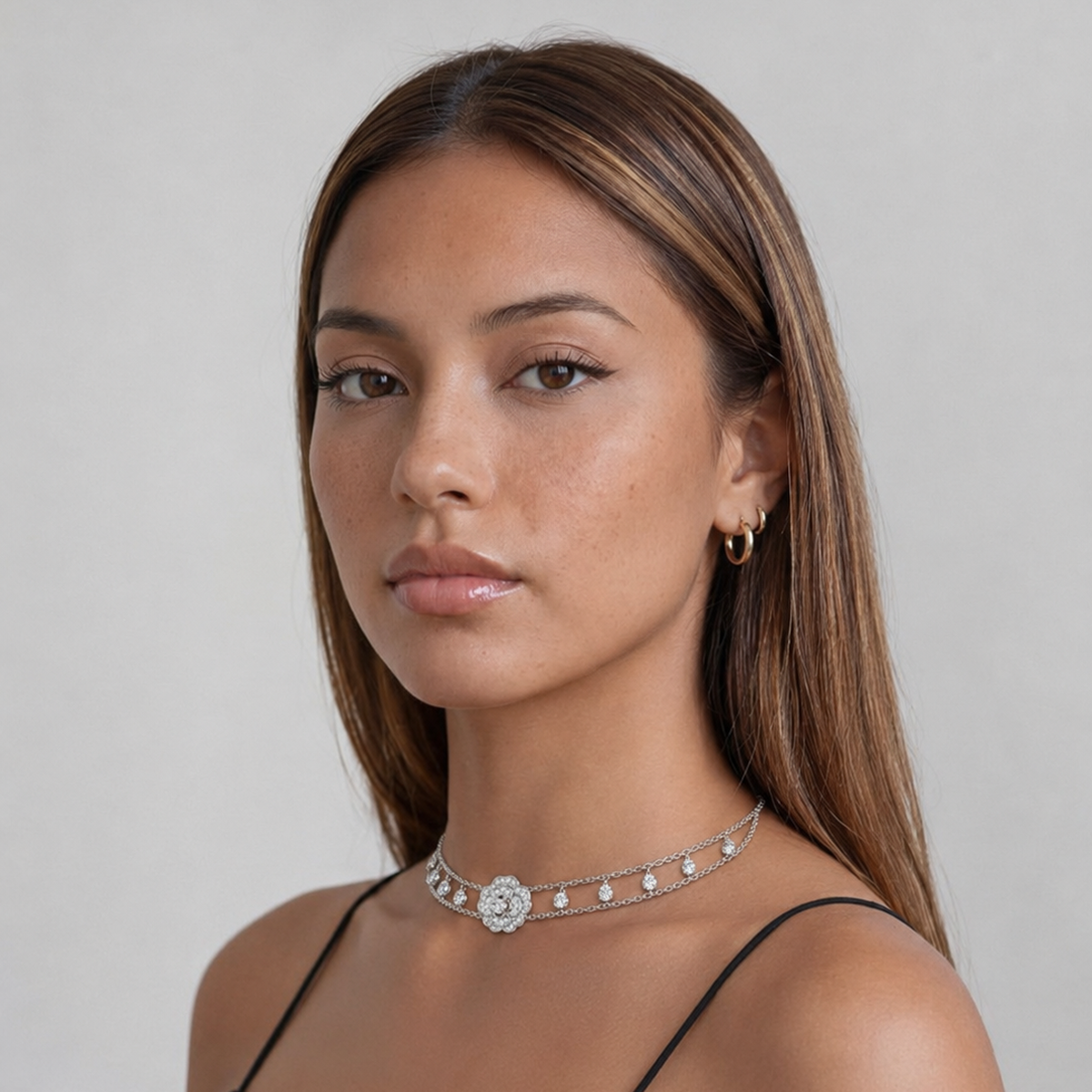 Liané | Pavé Flower Choker