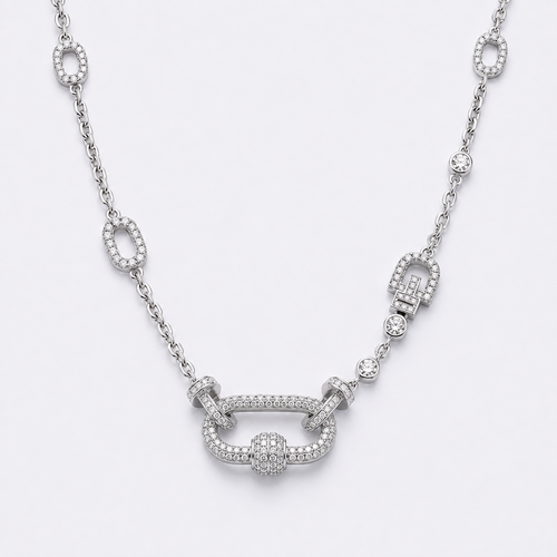Liané | Pavé Link Necklace
