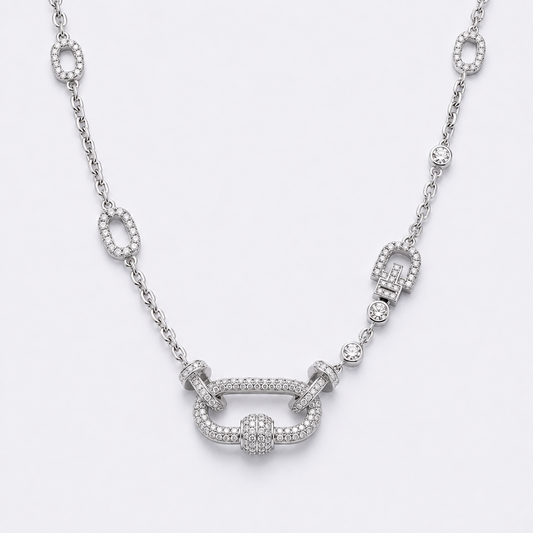 Liané | Pavé Link Necklace