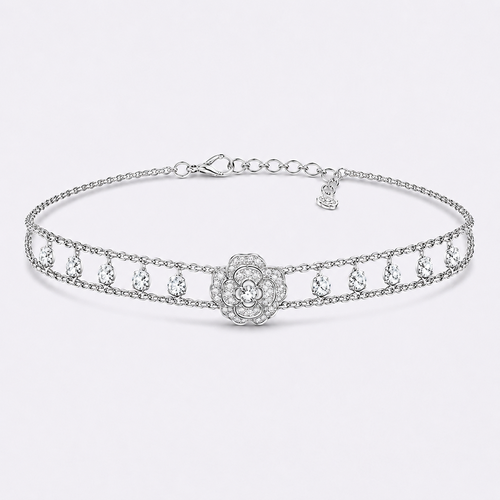 Liané | Pavé Flower Choker