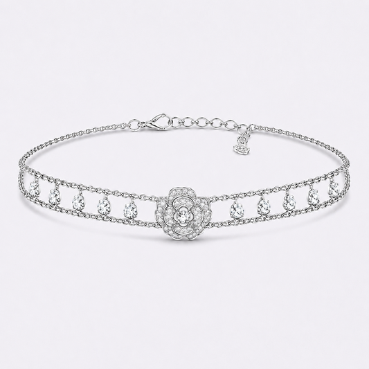 Liané | Pavé Flower Choker