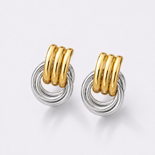 Liané | Layered Coil Earrings